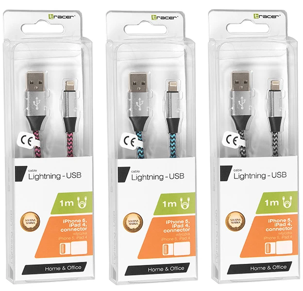 Kabelis. Tracer USB 2.0 Iphone AM 1m juodas