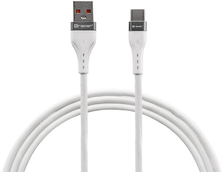 TRACER USB A - C tipo kabelis 1 m baltos spalvos