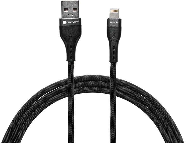 TRACER USB A - Lightning kabelis 1m BK