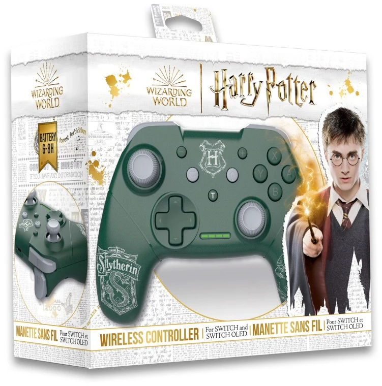 Freaks And Geeks - Harry Potter Wireless Controller Žalias for Switch with 1M cable - Slytherin