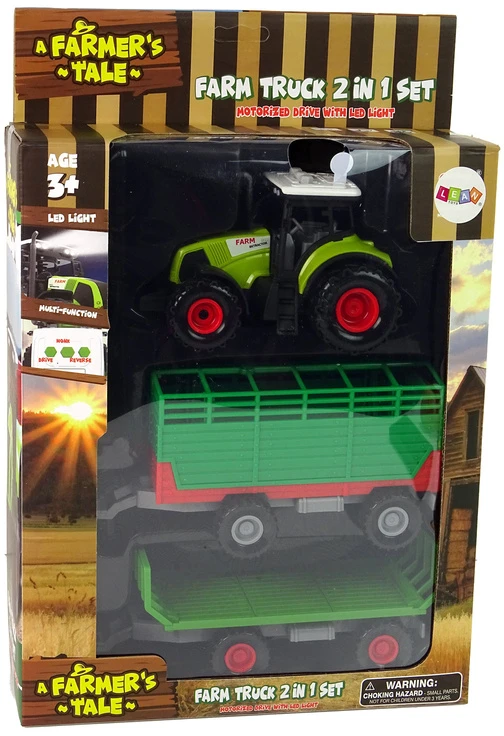 Lean Toys Traktorius su priekaba LeanToys
