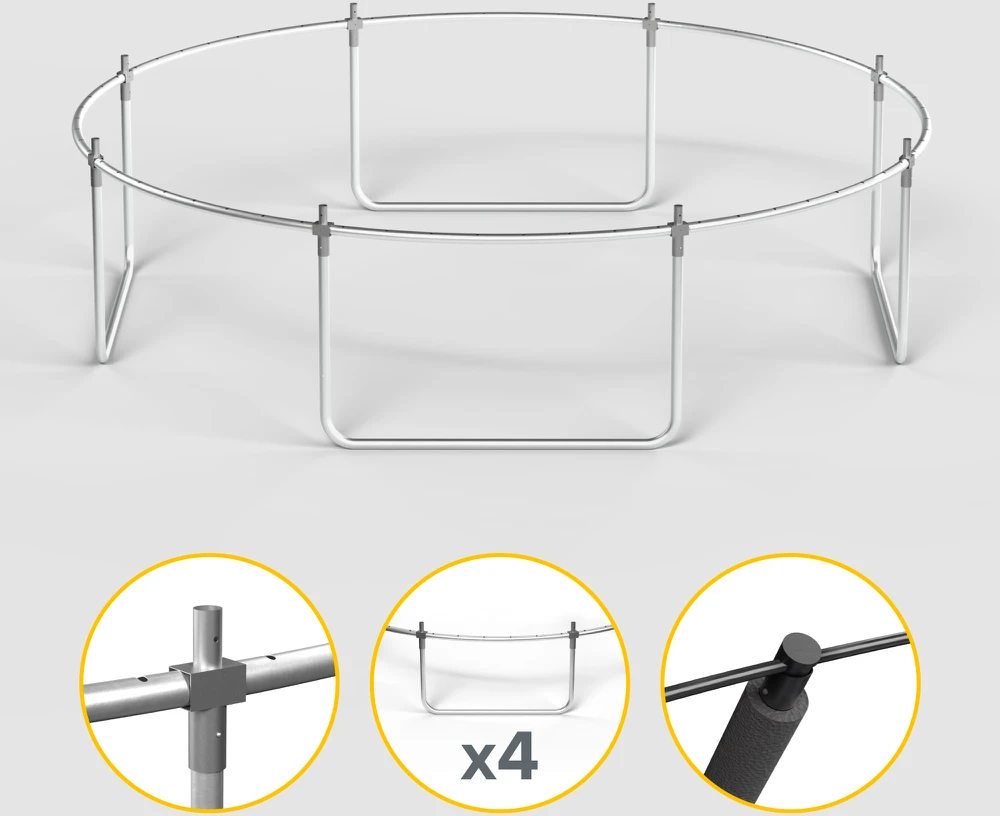 Trampolino Rebel Active karkaso konstrukcija