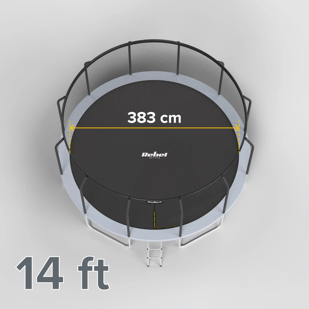 Trampolinas Rebel Active 14ft - matmenų schema