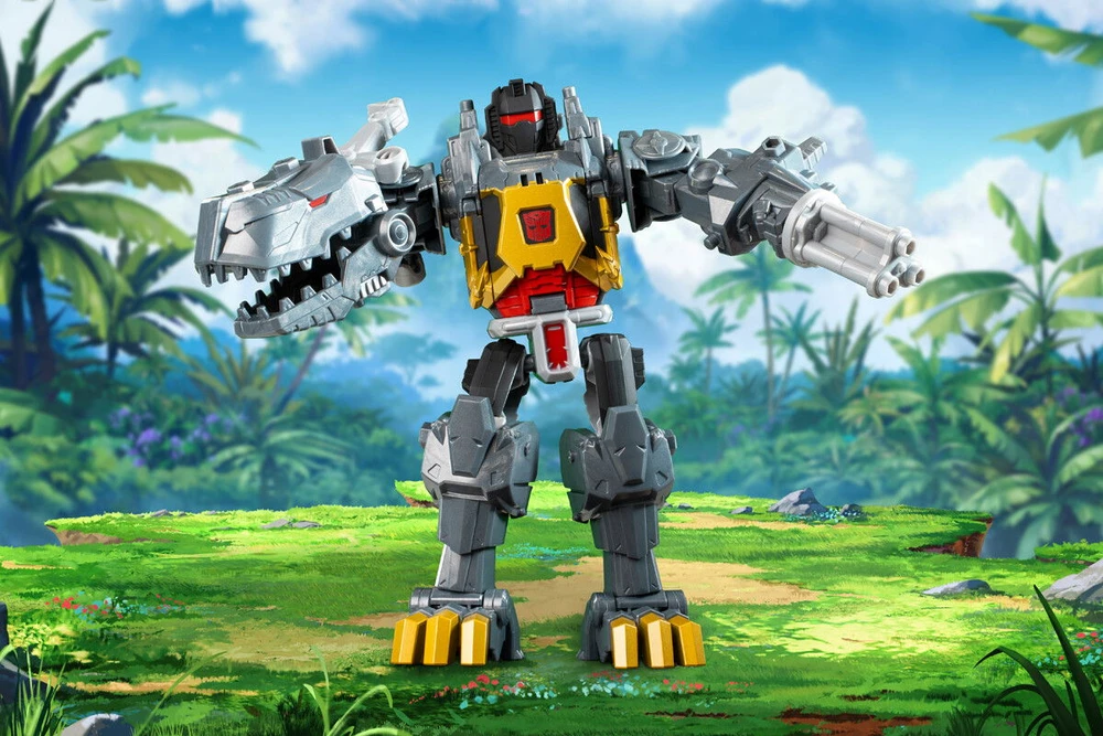 TRANSFORMERS TRANSFORMERIAI Cyberworld figūrėlė Chomp ir Battle Grimlock, 25 cm