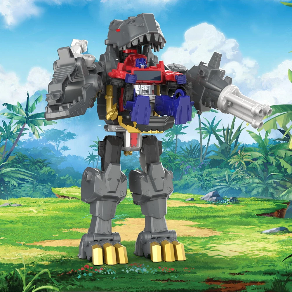 TRANSFORMERS TRANSFORMERIAI Cyberworld figūrėlė Chomp ir Battle Grimlock, 25 cm