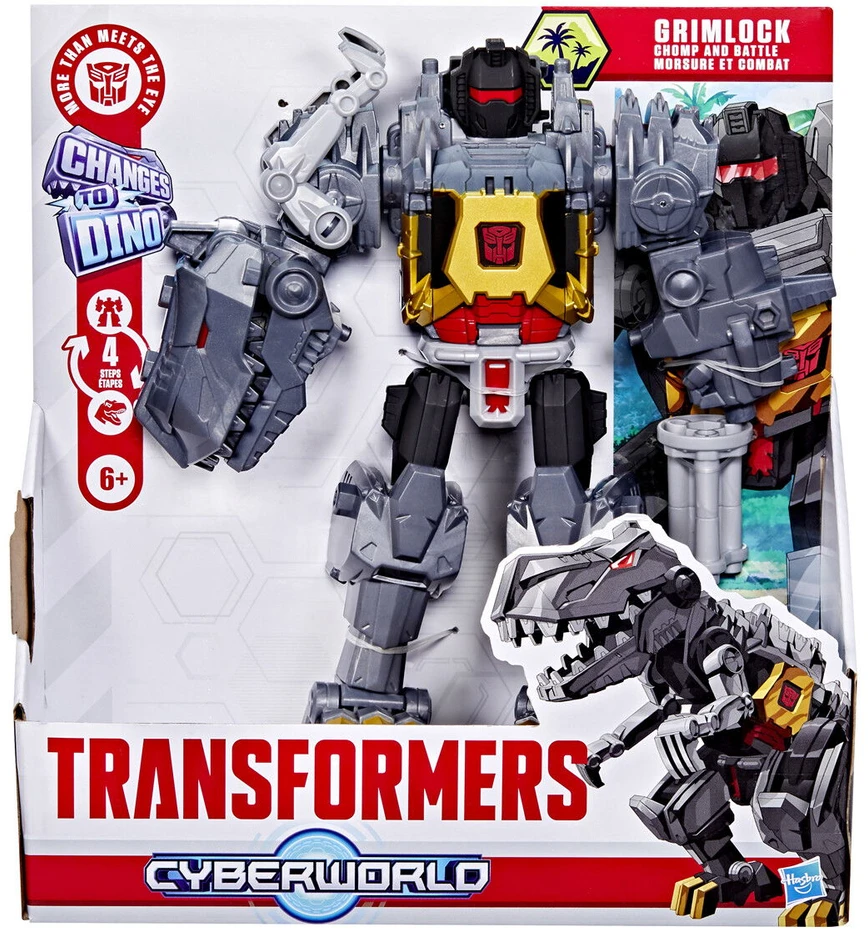 TRANSFORMERS TRANSFORMERIAI Cyberworld figūrėlė Chomp ir Battle Grimlock, 25 cm