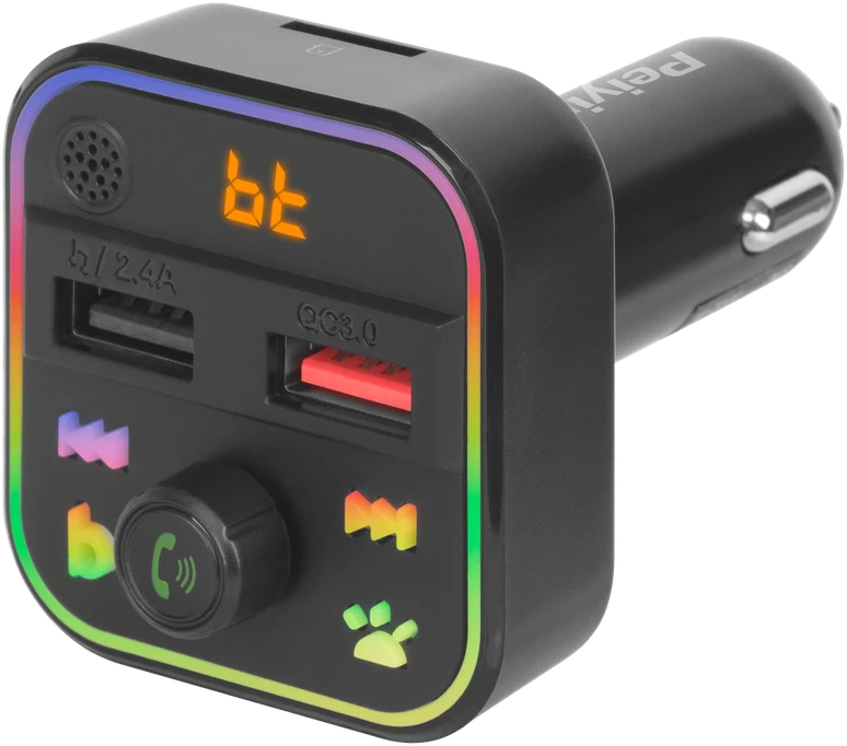Peiying Automobilinis FM siųstuvas su Bluetooth funkcija