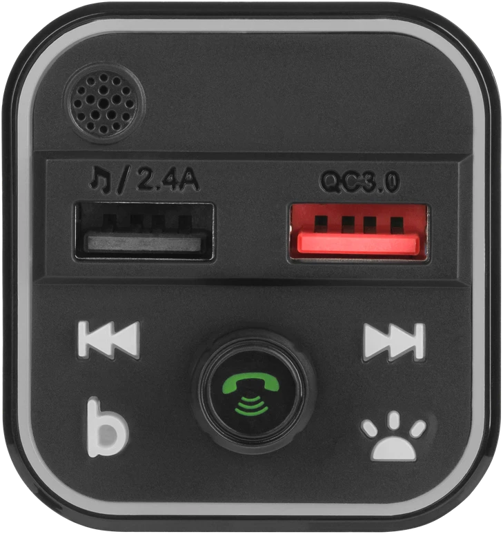 Peiying Automobilinis FM siųstuvas su Bluetooth funkcija