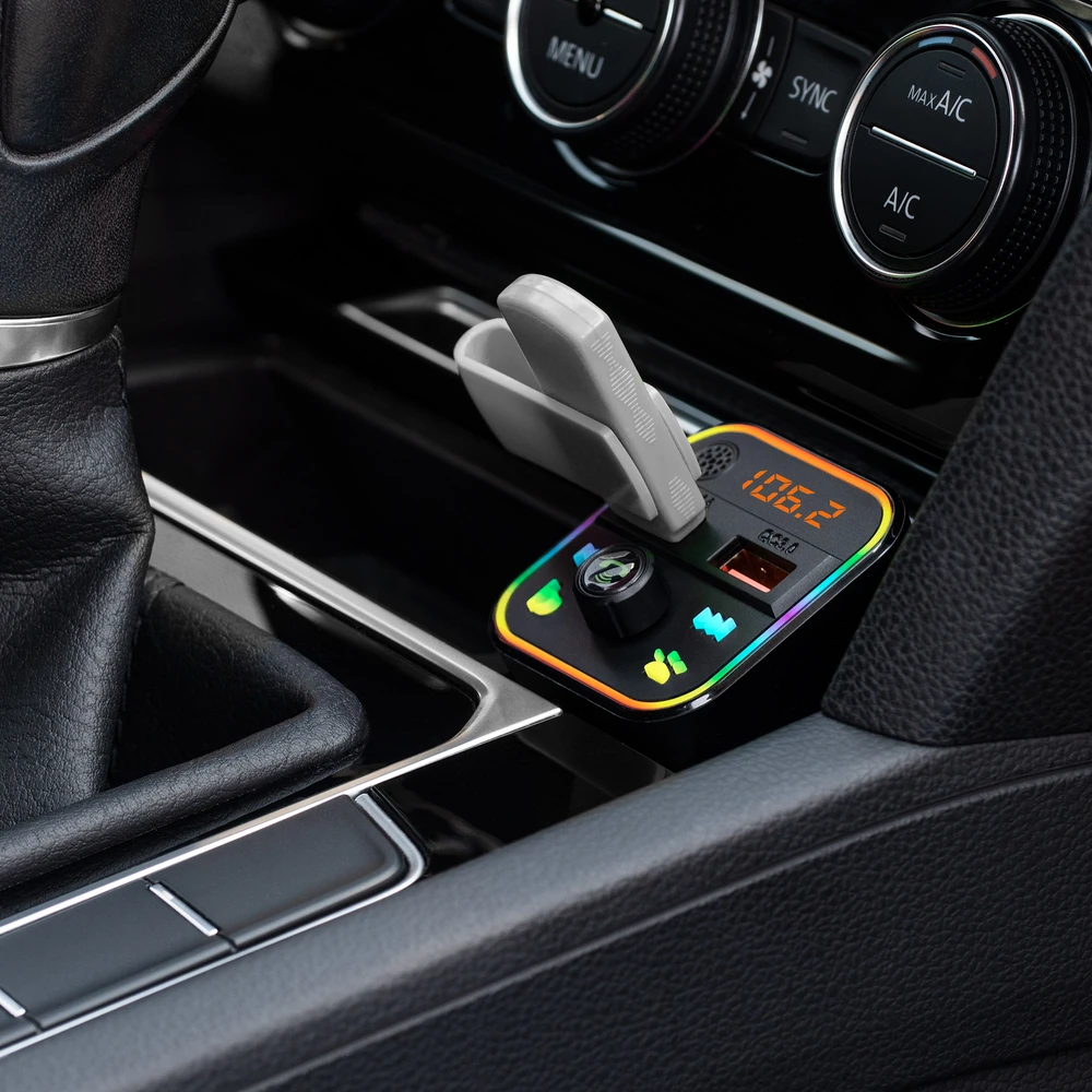 Peiying Automobilinis FM siųstuvas su Bluetooth funkcija