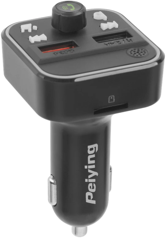 Peiying Automobilinis FM siųstuvas su Bluetooth funkcija