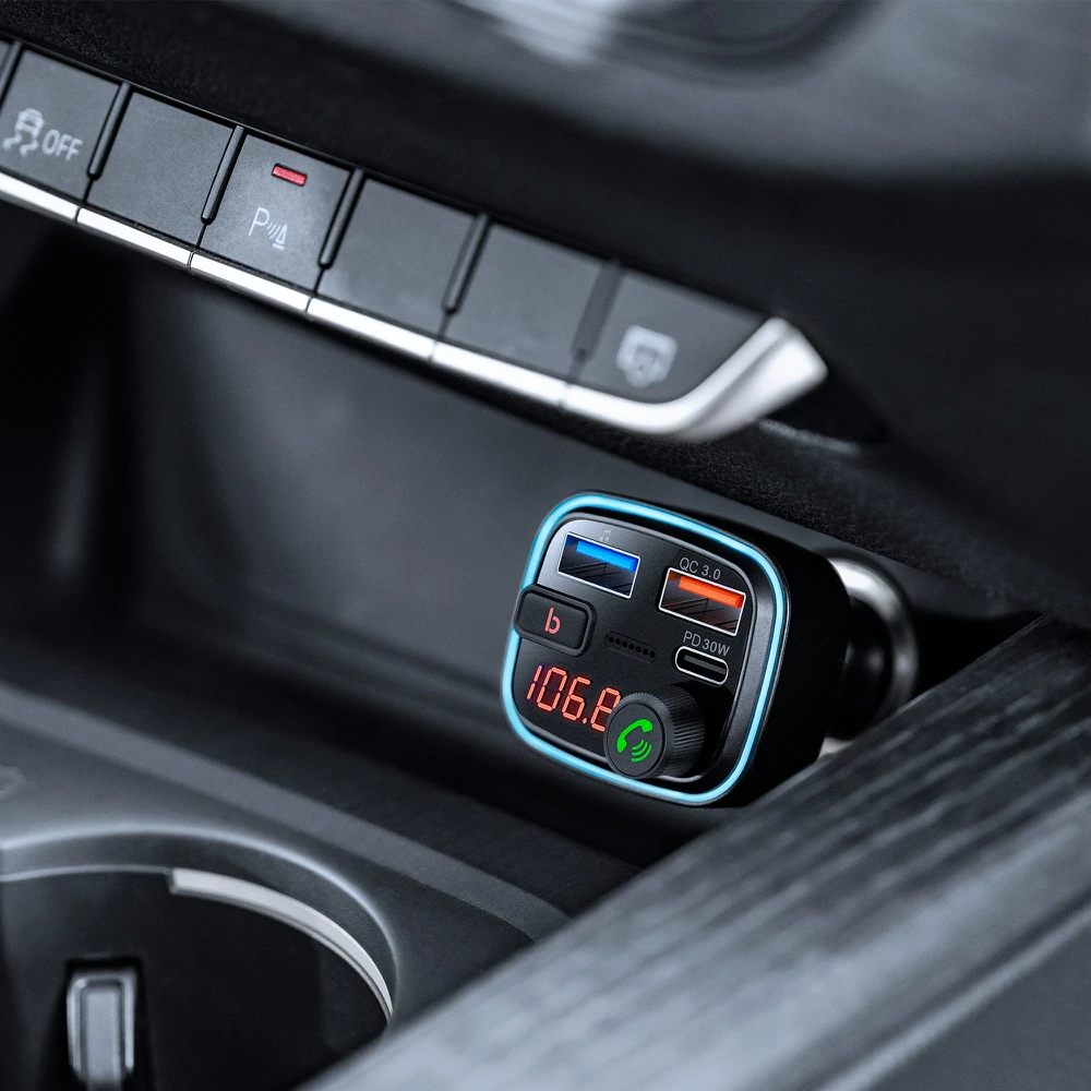 Peiying Automobilinis FM siųstuvas su Bluetooth funkcija