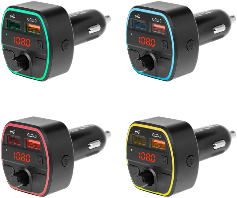 Peiying FM automobilinis siųstuvas su Bluetooth funkcija