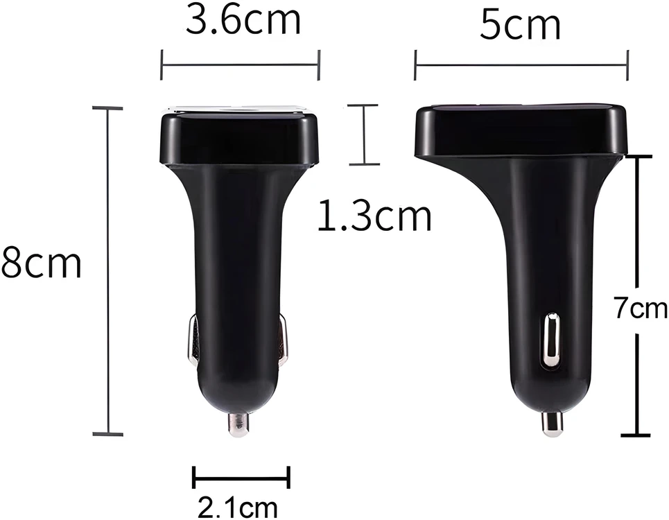 Transmiter „Bluetooth“ automobilio siųstuvas, FM įkroviklis, garso imtuvas, 2x USB, SD, MP3 - E089