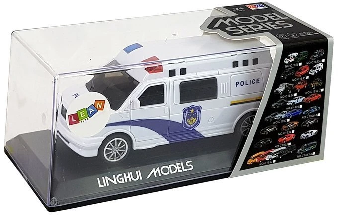 Policijos automobilis su efektais Lean Toys