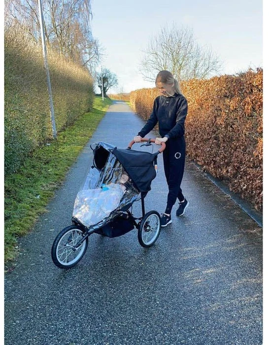 TRILLE - Lietaus paltas-sportinė striukė su anga viršuje, juodas