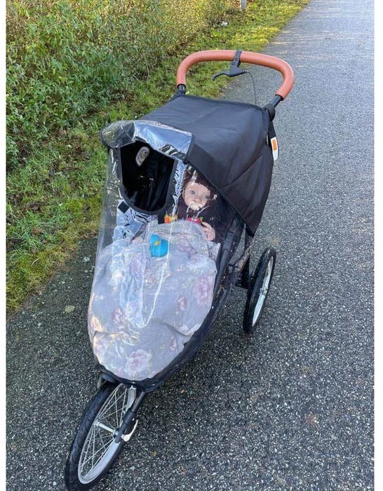 TRILLE - Lietaus paltas-sportinė striukė su anga viršuje, juodas