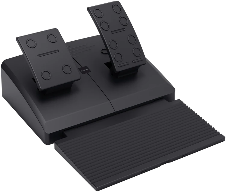 „Trust GXT 289 Movi Juodas“ USB vairas + pedalai, skirti „Nintendo Switch“, „PlayStation 4“, „XBOX One S“, „XBOX One X“, „XBOX Series S“, „XBOX Series X“
