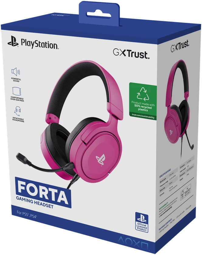 Trust - GXT498P PS5 Forta Ausinės - Rožinė