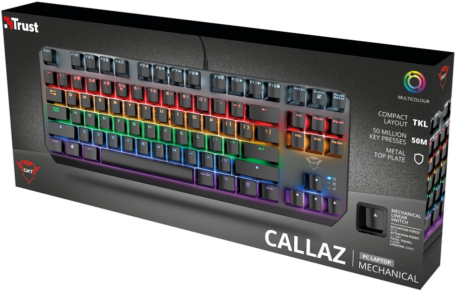 TRUST GXT834 CALLAZ TKL klaviatūra ND