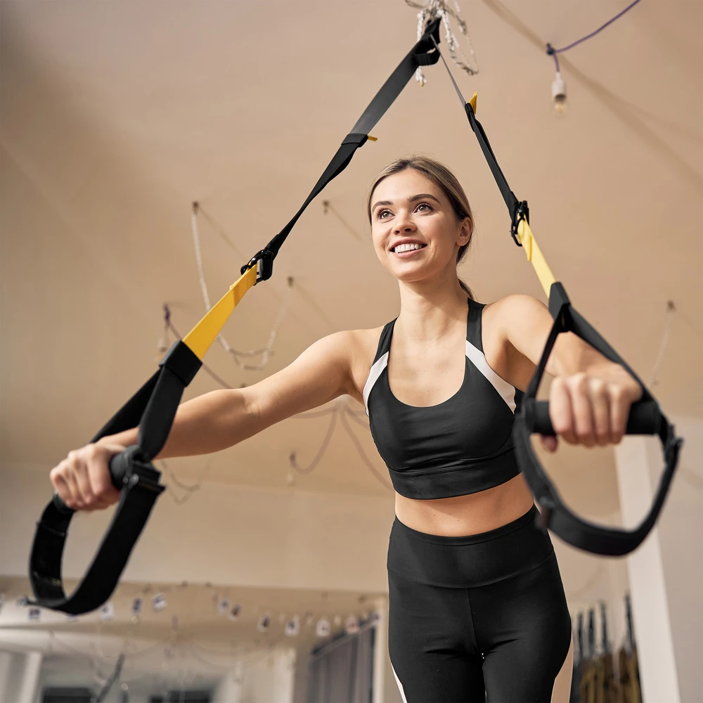TRX P3-3 treniruočių juostos, pratimų diržai, REBEL ACTIVE