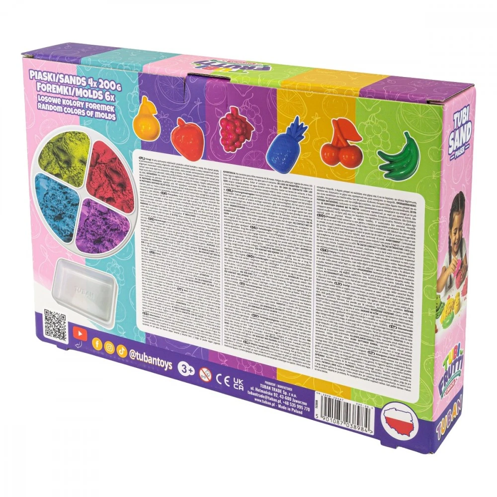 Tuban Piasek Sensorinis smėlis - tubi frutti rinkinys