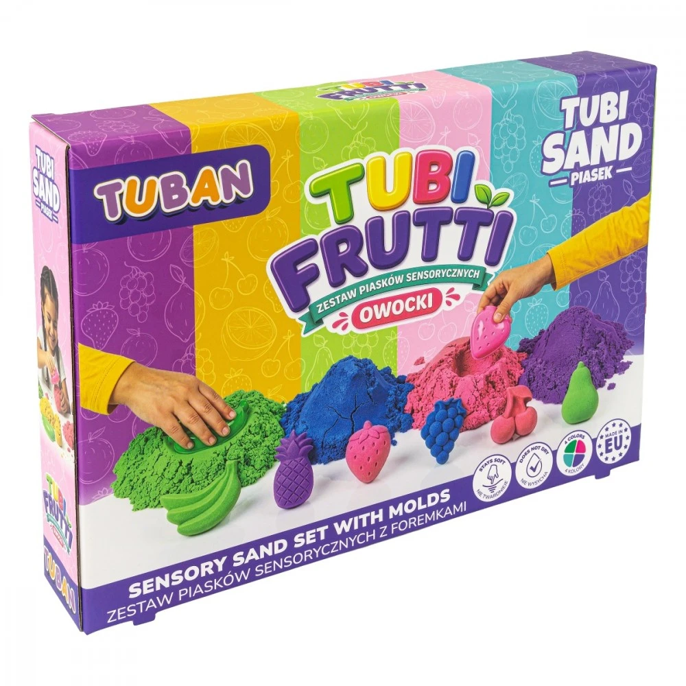 Tuban Piasek Sensorinis smėlis - tubi frutti rinkinys