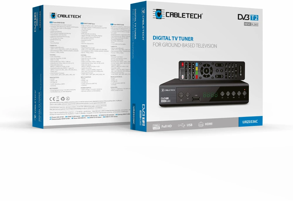 DVB-T/C imtuvas Hevc H.265 10bit Cabletech