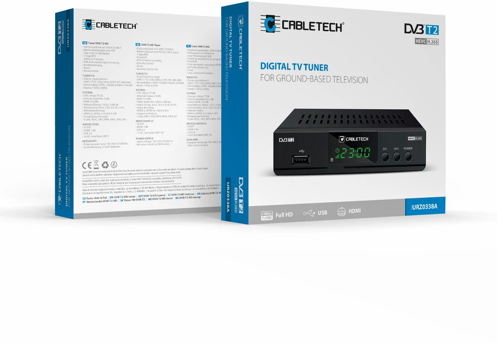 Cabletech DVB-T2 H.265 HEVC imtuvas