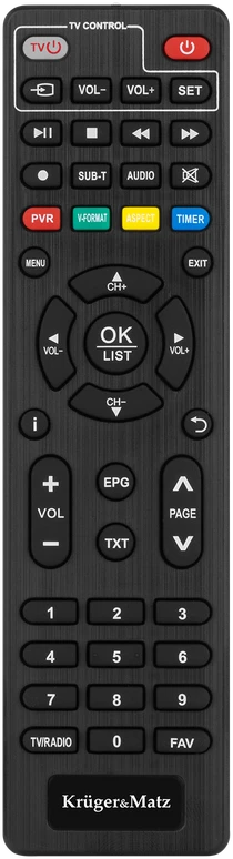 Kruger & Matz DVB-T2 H.265 HEVC imtuvas