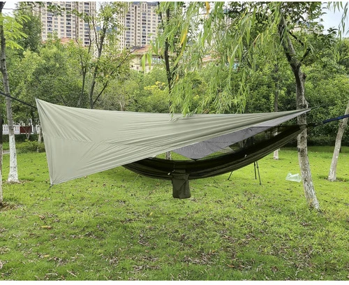 Turistinis hamakas su brezentu ir tinkleliu nuo uodų 260x140 cm Trizand
