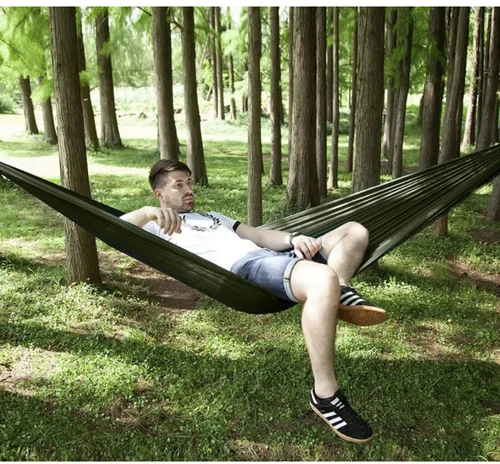 Turistinis hamakas su brezentu ir tinkleliu nuo uodų 260x140 cm Trizand