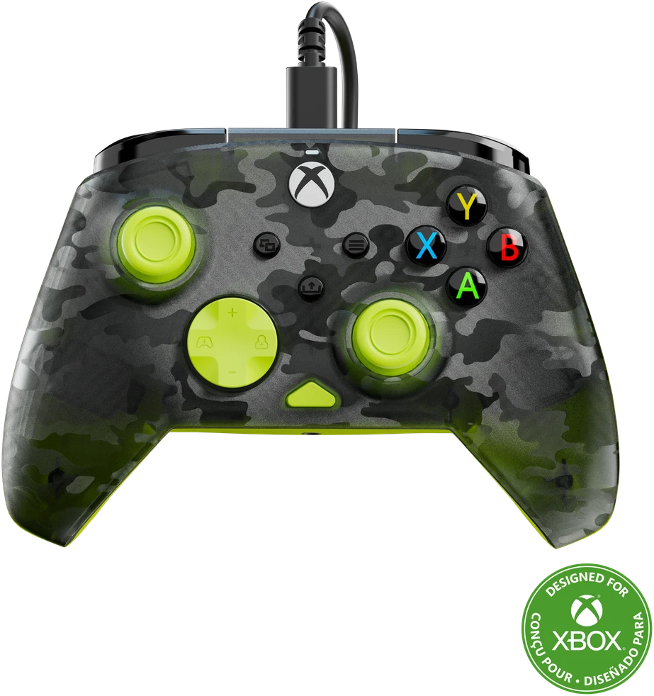 Turtle Beach Rematch Core Laidinis Žaidimų Pultelis | Ghost Camo Juoda/Geltona | XBOX