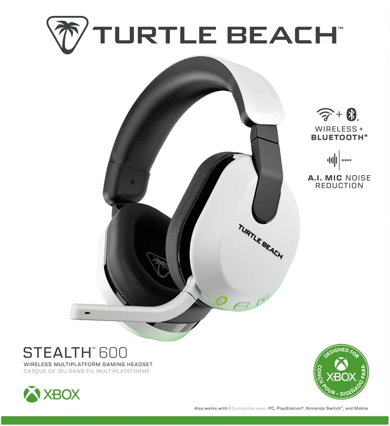 „Turtle Beach Stealth 600 GEN3“ belaidės ausinės – baltos