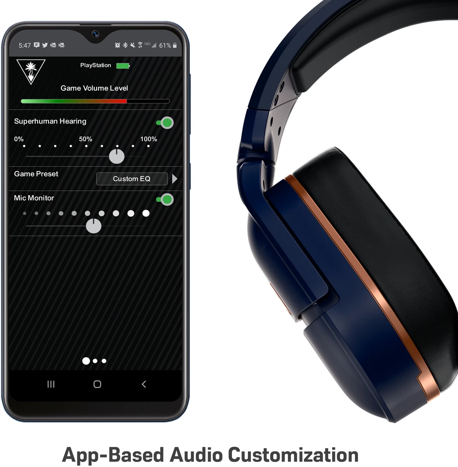 Turtle Beach Stealth 700P MAX Gen2 (mėlynos) belaidės ausinės | PS5, PS4 & PC