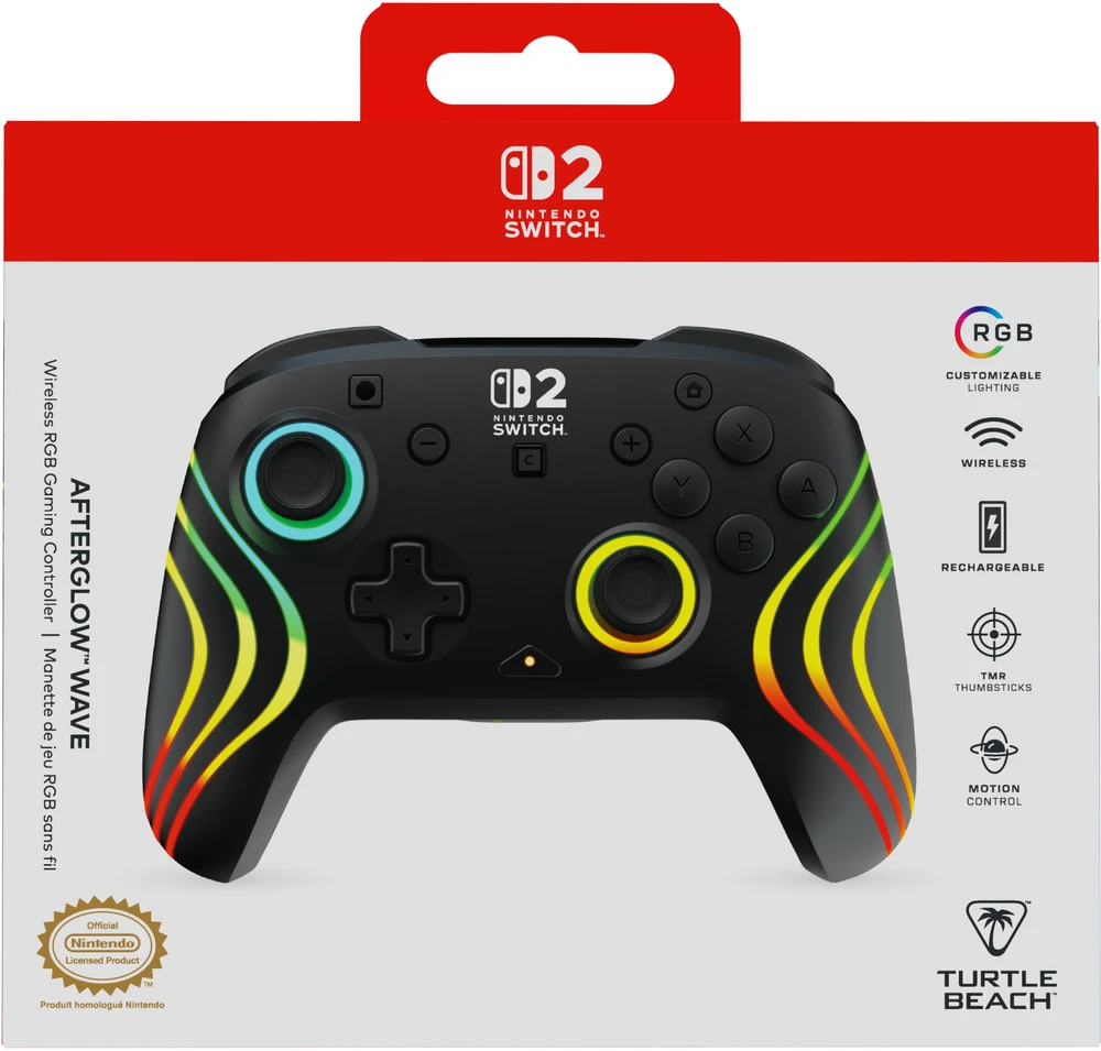 Turtle Beach Afterglow Wave belaidis žaidimų pultelis | Juodas | Switch 2