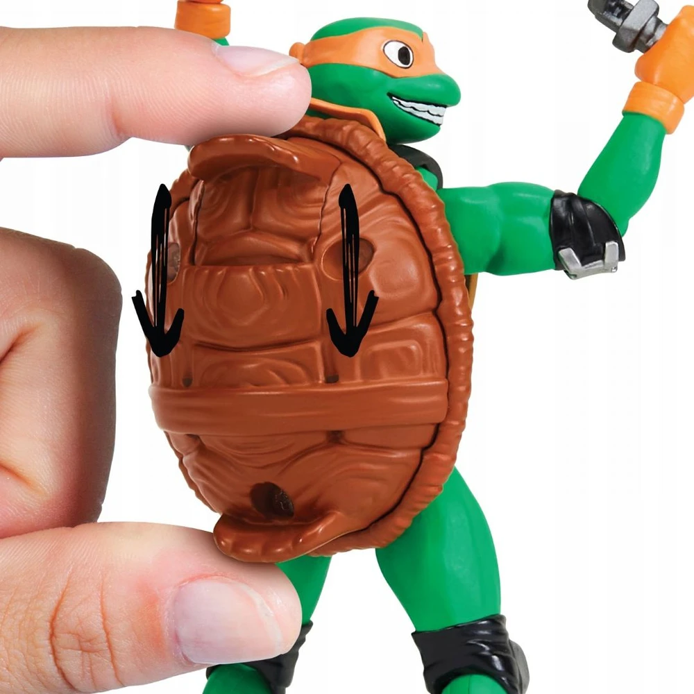 Turtles Mutant Mayhem - pagrindinės figūrėlės 12 cm - Shell Spin Mikey
