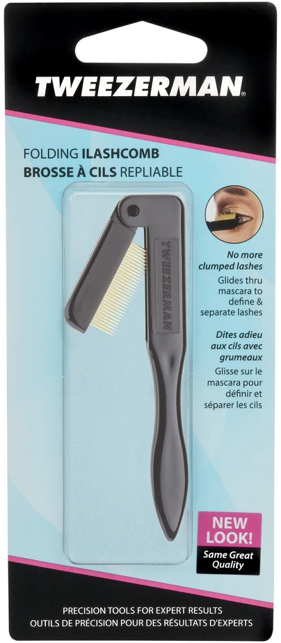 Tweezerman Gold blakstienų šukavimo šukos (Folding Lash Šukos)