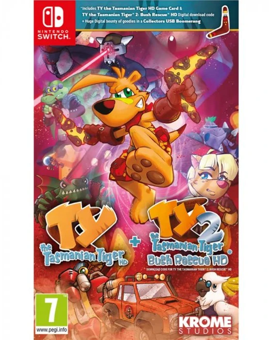 TY Tasmania Tiger HD + TY Tasmania Tiger HD 2: Bush Rescue HD rinkinys – Nintendo Switch