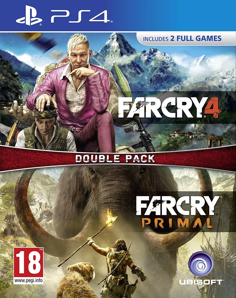 „Ubisoft Far Cry Primal“ ir „Far Cry 4“ dvigubas PS4 rinkinys