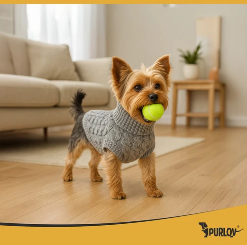 Dog/cat clothes dydis M pilka Purlov 26217