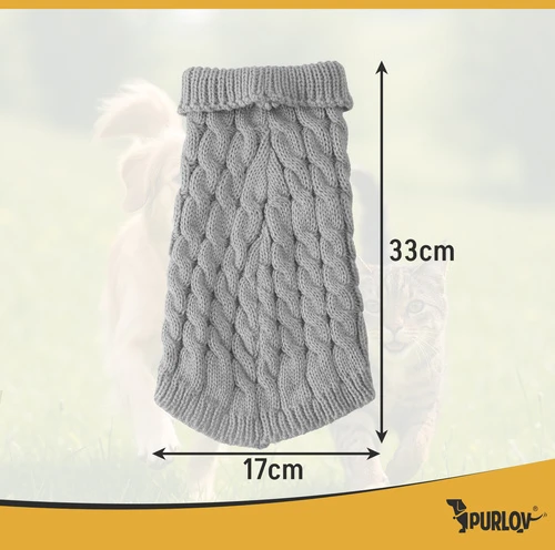 Dog/cat clothes dydis M pilka Purlov 26217