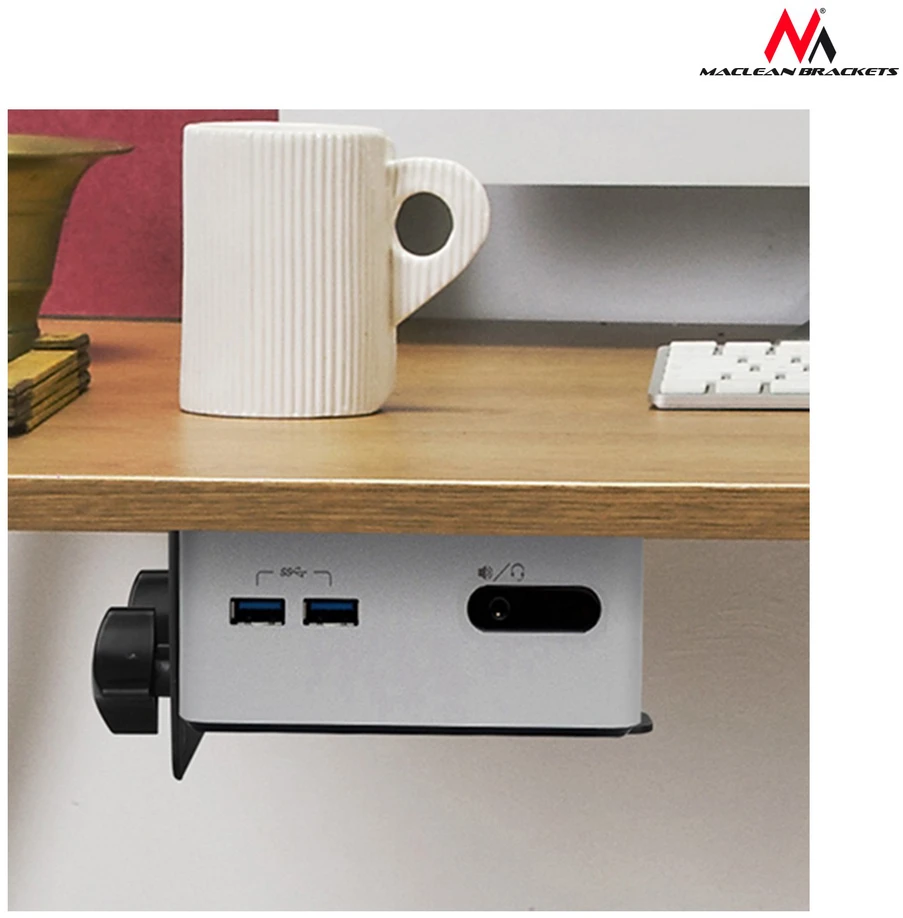 MACLEAN MC-720 Maclean MC-720 laikiklis mini kompiuteriams NUC MAC mini CPU juodas 5kg