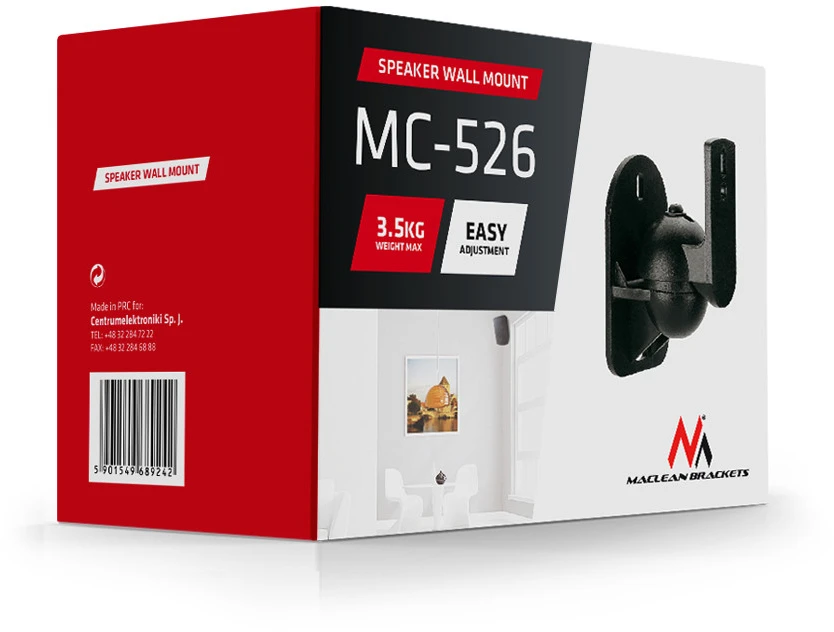 MACLEAN MC-526 Maclean MC-526 2x garsiakalbio sieninis laikiklis iki 3,5 KG, pakreipiamas pasukamas