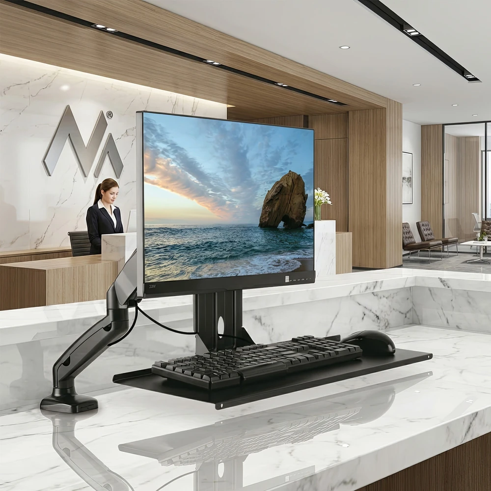 Maclean MC-756 VESA 75x75, 100x100 klaviatūros laikiklis – priedas prie monitoriaus laikiklių