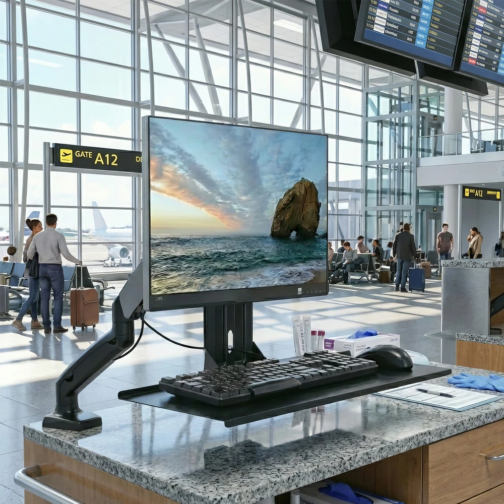 Maclean MC-756 VESA 75x75, 100x100 klaviatūros laikiklis – priedas prie monitoriaus laikiklių