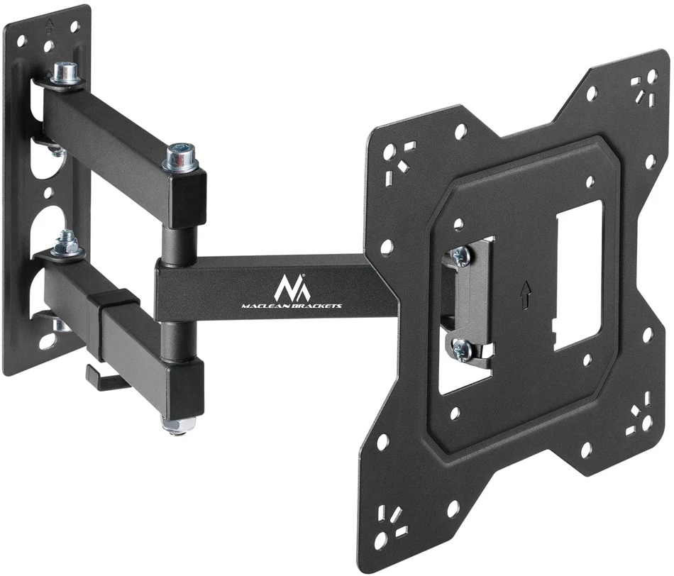 Maclean MC-700N TV Monitorius sieninis laikiklis Universalus max VESA 200x20 23"-43" 30kg Juodas Prailginamas pakreipimas mažiems televizoriams