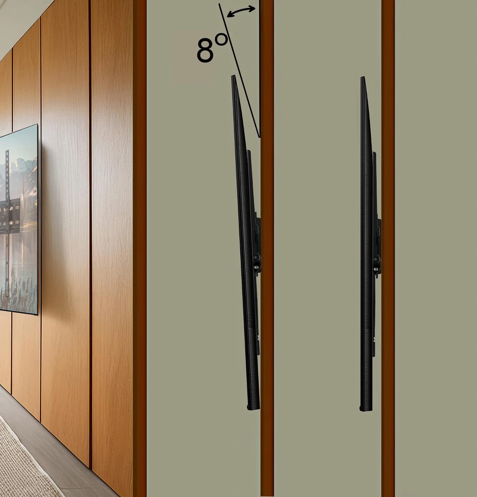 „MACLEAN BRACKETS MC-862“ originalus ypač tvirtas, reguliuojamas, lengvai montuojamas televizoriaus laikiklis, 26–55 colių, 40 kg, universalus, juodas, max. 400 x 400 cm.