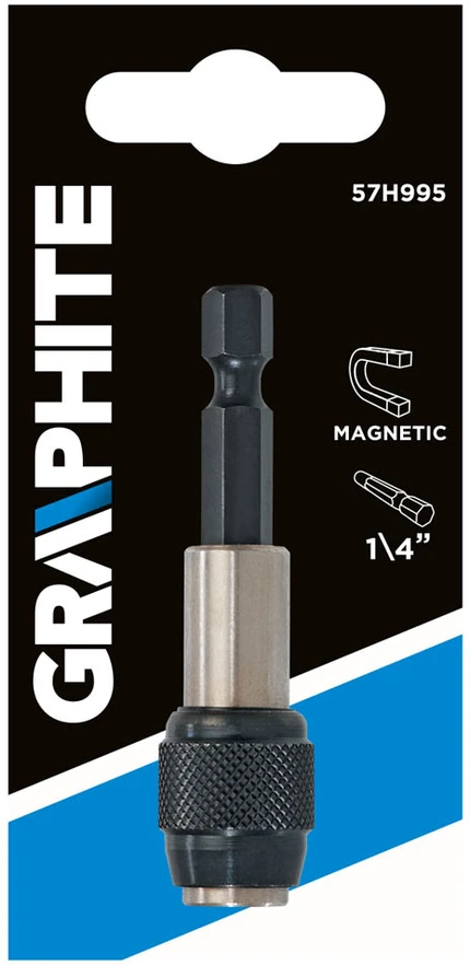 Uchwyt Grafitinis magnetinis laikiklis atsuktuvo antgaliams 60mm, 1/4 colio kotelis (57H995)