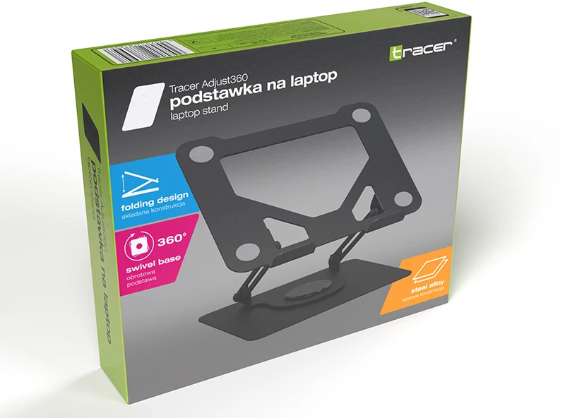Laikiklis „Tracer Adjust360“ nešiojamojo kompiuterio planšetinio kompiuterio stovo laikiklis