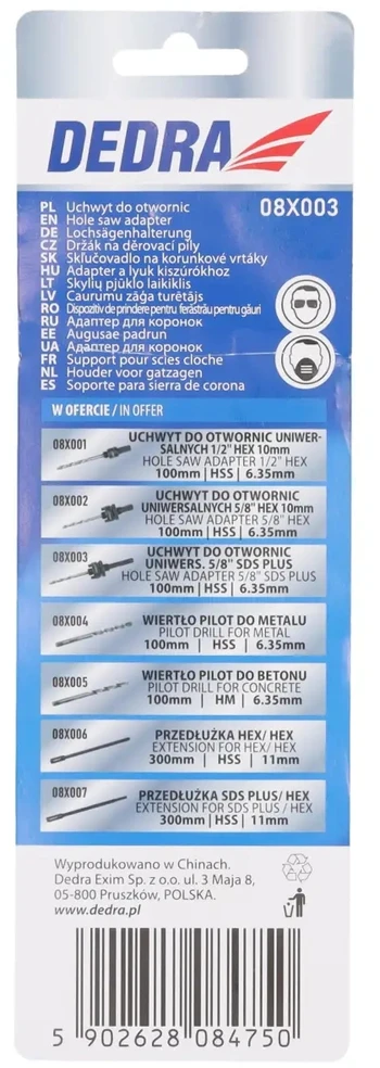 Dedra 58 SDS PLUS universaliu skyliu pjuklu laikiklis